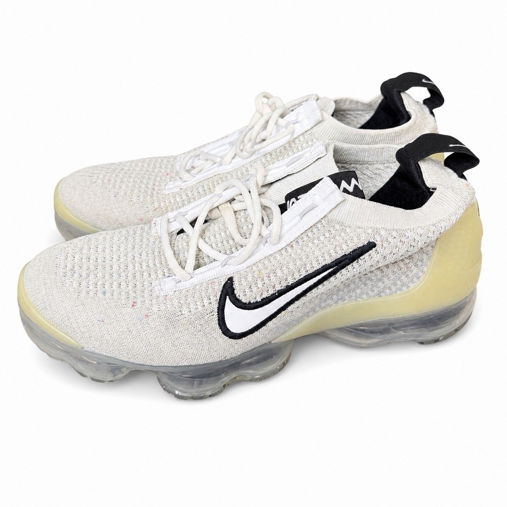 Nike‎ Air VaporMax 2021 Flyknit White Metallic Silver 7DJ9975-001 5.5Y Women's 7